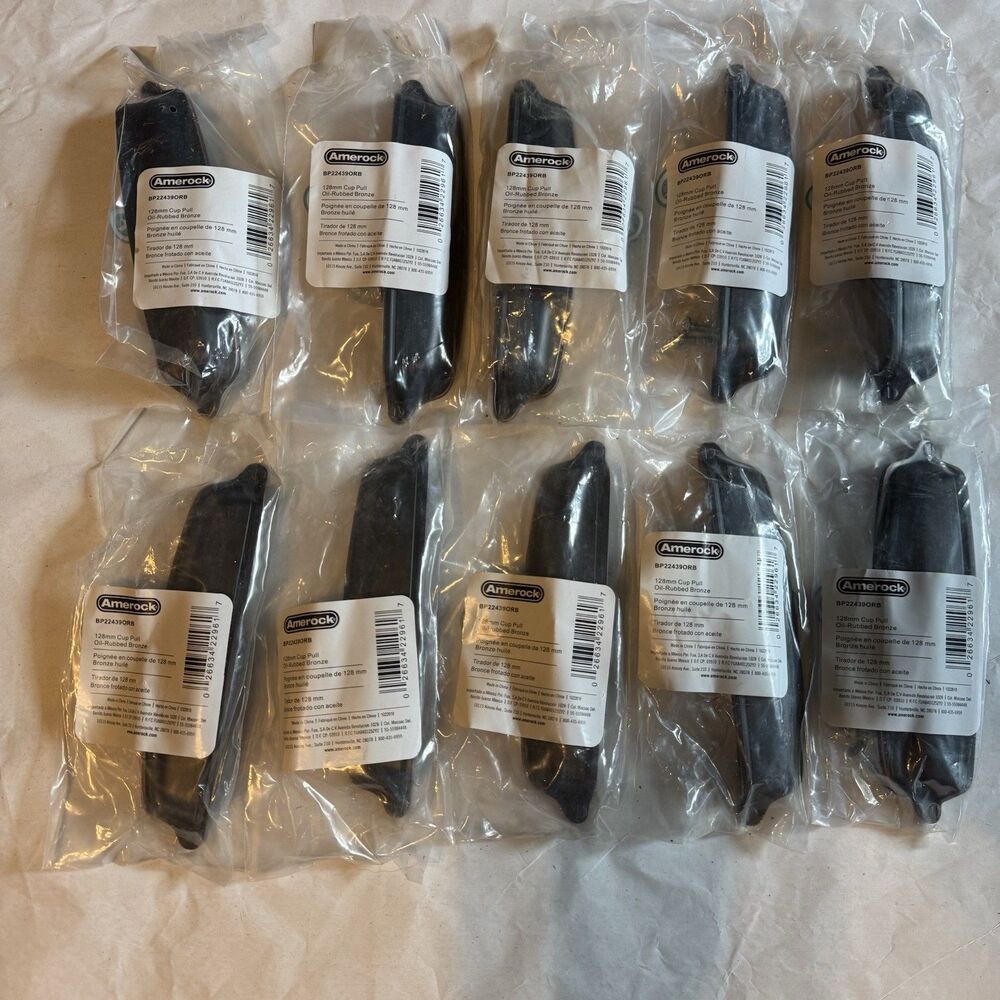 Amerock Cabinet/Drawer Cup Pull Oil Rubbed Bronze 5-1/16 inch(128 mm) Pack Of 10